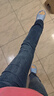 真维斯（JEANSWEST）牛仔裤女微喇2025秋季小个子高腰显瘦马蹄喇叭女裤子复古蓝L 实拍图