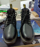百丽（Belle）复古粗跟马丁靴男休闲工装风机车短靴加绒92267DD0 黑色(6孔) 39 (245mm) 实拍图