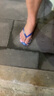 黑玛（Hotmarzz）人字拖女夏季外穿拖鞋印花时尚百搭沙滩防滑防臭平底凉拖鞋 深蓝色 36 实拍图