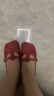 蹀愫苹果派D表姐同款24新开运红鞋玛丽珍芭蕾平式法式单鞋TA54126-12 枣红色 36 晒单实拍图