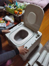 迪普尔 移动马桶老人坐便器坐便椅大老年人孕妇残疾病人成人椅凳便携式 硬垫+室内桶+皮垫 实拍图