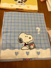 金号纯棉纱布毛巾2条成人洗脸面巾双层无捻绣花柔软吸水卡通SNOOPY SN1049蓝+黄（纱布款） 2条 实拍图