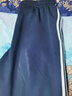BZDR 夏季棉校服裤子高中学生两条杠藏蓝色薄款运动双杠白边初中校裤 藏蓝二杠（冬季加绒棉）加绒 4XL (190) 170-190斤左右 实拍图
