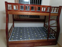 美念胡桃木儿童上下床实木高低床双层床上下铺床两层木床子母床 胡桃色【爬梯款】床+床垫+书架+双抽 上铺宽115cm下铺宽135cm 实拍图