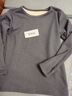 儿童保暖内衣男女童双面磨绒秋衣加厚中大童保暖圆领上衣t恤睡衣 灰色【纯色】 150码【建议身高140-150cm】 实拍图