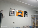 宜巢 沙发背景墙装饰画客厅沙发后面挂画现代三联画免打孔 靓丽佳人 左右40*60中间80*60晶瓷/好打理 实拍图