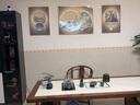 瑞尚（RUISHANG） 北欧客厅装饰画轻奢沙发背景墙挂画简约墙上壁画餐厅玄关墙画 家和万事兴A 左右70*90+中120*90晶瓷面金框 实拍图