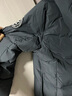 雪中飞秋冬新款时尚休闲舒适廓形男士“H”版型印花立领连帽羽绒服男 钢铁灰|8224 2XL 185/104A 实拍图