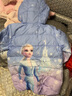 迪士尼女童羽绒服外套儿童连帽中长款宝宝冰雪爱莎保暖加厚白鸭绒 QBX513360蓝紫 130适合125-135cm  实拍图