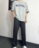 啄木鸟休闲裤男2026夏季薄款宽松直筒西裤九分长裤男士百搭商务裤子男 882黑色九分裤 2XL （32 建议140-150斤） 实拍图