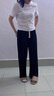 朵伶诗儿【两条装】小个子运动冰丝阔腿裤女高腰垂感夏季薄款大学生宽松直筒码休闲裤 黑色+黑色303(两件装)96 3XL 146-155斤 实拍图