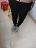 虎迹加绒收口运动裤女冬季羊羔绒加厚休闲裤跑步锻炼保暖运动长裤 黑色（字母款） XL 实拍图