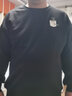 真维斯（JEANSWEST） 圆领卫衣男女同款秋冬季加绒加厚保暖宽松休闲长袖套头潮牌上衣 摇粒 黑色 口袋竹_K 3XL 实拍图