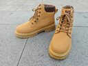卡帝乐鳄鱼（CARTELO）马丁靴男2025秋冬季工装靴子男休闲高帮男靴英伦厚底黄靴 土黄 42 实拍图