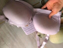 十月结晶 孕妇内衣女薄款聚拢哺乳文胸怀孕期喂奶专用上开扣文胸紫格 M码 实拍图