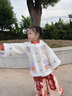 罗蒙汉服女童拜年服冬款明制汉服过年衣服马面裙演出服 米白色套装110 实拍图