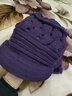 谦饰祥 帽子女中老年冬季休闲加厚毛线帽加绒保暖围巾妈妈帽连体针织帽 深紫 55-61有弹性 实拍图