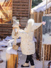 奇诺鼠【官方正品】儿童雪地靴男女童冬季防寒加绒加厚宝宝学步棉鞋保暖 卡其色 29 码(适合脚长17.7-18.2cm) 实拍图
