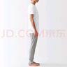 无印良品（MUJI）男式 无侧缝天竺编织圆领T恤 2件装 FA00CC3S 短袖打底衫 白色 XL 实拍图
