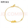 明牌珠宝足金古法黄金鲤鱼如意福泽锦鲤手链女七夕礼物AFK0252工费300 万物生系列 约16+3厘米 约3.37克 实拍图