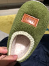 【全网爆款】儿童棉拖鞋冬季男童室内家居鞋包跟防滑软底女童棉鞋 松柏绿 22.5 适合脚长15cm 实拍图