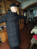 俞兆林（YUZHAOLIN）超长款过膝鹅绒羽绒服男爸爸装加厚保暖大衣中老年人冬装爷爷外套 长款-黑色【貉子毛领】 L 【建议120-140斤穿】 实拍图