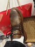 公牛世家男鞋春秋季新款牛皮镂空透气英伦复古休闲皮鞋男士潮流低帮马丁靴 红棕【四季款单鞋】GN123101329 41 (标准运动码) 实拍图