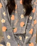 骁芬可爱甜美秋冬睡衣暖暖套装女可外穿珊瑚绒保暖加厚长袖家居服套装 桃子蓝色 均码 80-140斤 实拍图