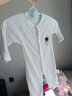 婧麒婴儿衣服夏季薄款新生宝宝提花连体衣纯棉空调服爬服夏装单件 宇航员白 66cm 实拍图