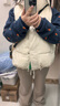 鸭鸭（YAYA）羽绒马甲女外穿2024秋冬新款时尚连帽坎肩马夹背心百搭羽绒服外套 米白色 L 实拍图