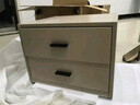 索菲亚床头柜 北欧风极简岩板台面床头柜子 卧室双层储物抽屉收纳柜家品 香槟色 | A类岩板+高脚+双层储物 实拍图