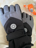 红蜻蜓手套男冬季骑行保暖滑雪手套加绒加厚骑电动摩托车防风防寒棉手套 加绒加厚男款-黑灰 魔术贴调节背带 实拍图