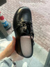 达芙妮单鞋女春季牛皮粗跟乐福鞋通勤小皮鞋女鞋子 黑色 35 实拍图