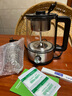 欧美特（OUMETE） 煮茶器煮茶壶玻璃蒸汽喷淋蒸茶壶养生花茶壶电茶壶OMT-PC1020 尊贵黑双网【欧美特1020】 1L 实拍图