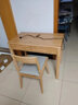林氏家居简约实木书桌椅大学生学习桌内嵌插座宿舍工作台带抽屉卧室PK1V 【原木色|1.0米】全实木书桌+W1书椅 实拍图