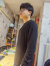 拇指白小T【李乃文同款】25秋冬加绒长袖t恤男士打底衫磨毛加厚保暖热T白T 热特姆【薄绒】男款-黑色 2XL 实拍图