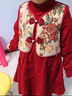 ASK JUNIOR【新年装】儿童女童连衣裙冬季国风新中式旗袍公主裙假两件礼服裙 实拍图