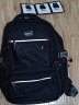 Edison高中生书包大容量初中大学生反光双肩包旅行背包 K052-6G黑色 晒单实拍图