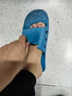 龙二猫防静电拖鞋女男士无尘室内车间工厂用软底厚底防滑耐磨蓝色工作鞋 蓝色6孔拖鞋 44码 实拍图