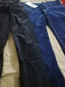 浪默【2条装】牛仔裤男士秋冬厚款商务弹力中青年休闲男裤直筒裤宽松 009黑色+009蓝色 30 （2尺3适合115-125） 实拍图