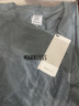 MARKLESS【安心品质】纯棉亲肤T恤男士纯色短袖打底衫5630 夕雾蓝 3XL 实拍图