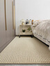 大江羊毛床边地毯卧室地毯长条床前地垫防滑 香草白 60x160cm 实拍图