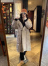 册裁（CECAI）针织拼接冬季羽绒服女中长款过膝加厚2025新款韩版连帽宽松外套女 卡其 S 建议90斤-110斤 实拍图