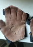 伊登牛皮健身手套半指防滑单杠护掌男防起茧引体向上撸铁半掌指套 （升级款）深棕色 M码（手掌宽度8-9.1cm） 实拍图