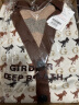 深呼吸DEEP BREATH女装拼色提花宽松中长款纯羊毛针织开衫女A400823 米白 S (2) 实拍图