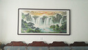 风水怡情旭日东升国画山水画手绘客厅装饰画沙发背景墙办公室挂画靠山字画 旭日东升A 实木画框 200*80cm 实拍图