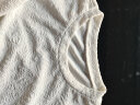 尚都比拉春秋重工浮雕肌理感圆领长袖t恤女纯色宽松女装上衣 米白色 S  实拍图