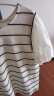 百图betu女装2024夏季新款衬衫时髦条纹蕾丝减龄泡泡袖上衣女2403T55 米白 M 晒单实拍图