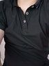 啄木鸟官方品牌短袖T恤男夏季POLO中青年上衣服休闲翻领舒适体恤上衣 A347-T153黑色 4XL (175斤-200斤) 实拍图