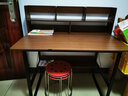人文成家电脑桌台式简约书桌书柜书架一体组合学习桌家用卧室办公写字桌子 拉丝黑橡木色100CM 单书桌 实拍图